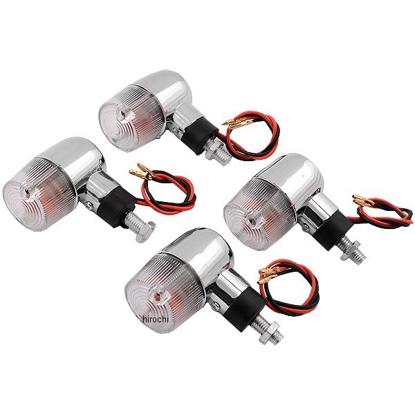 313803 NBS バイクパーツセンター 汎用 メッキミニウインカー 丸型 クリアレンズ 4個入り