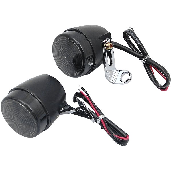 313809 NBS バイクパーツセンター 汎用 LEDウインカー 丸型タイプ スモークレンズ 左右セット