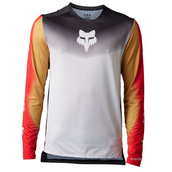 A0992 フォックス FOX MTB フレックスエアーロングスリーブジャージ ノヴァ 黒/白 Lサイズ