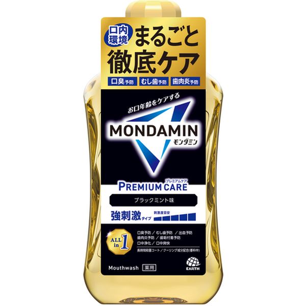 312112 アース製薬(株) アース 洗口液 モンダミン プレミアムケア ブラックミント 1000ml