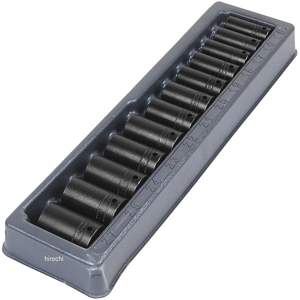 312IMMS スナップオン Snap-on セミディープ インパクト メトリック ソケット 6ポイント 12個 セット (15mm-25mm、27mm)