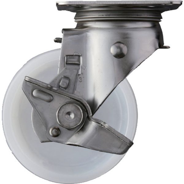 313SN100 336-6762 ハンマーキャスター(株) ハンマー SUS サイドSP付 ナイロン車100mm