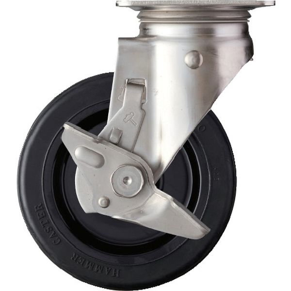 313SRU150 336-5141 ハンマーキャスター(株) ハンマー SUS サイドSP付 ゴム車150mm