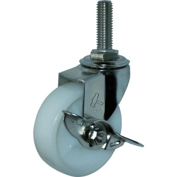 315EAN75 398-4249 EAシリーズオールステンレス 旋回式ナイロン車輪75mm ストッパー付