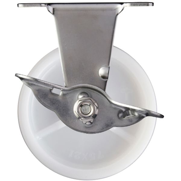 315ERN75 ステンレス製プレート式キャスター ステンレスキャスター 固定SP付 車輪径75mm ナイロン車