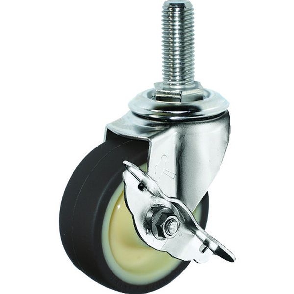 315SAUB75 SAシリーズオールステンレス 旋回式ウレタン車輪(ローラーベアリング)75mm ストッパー付