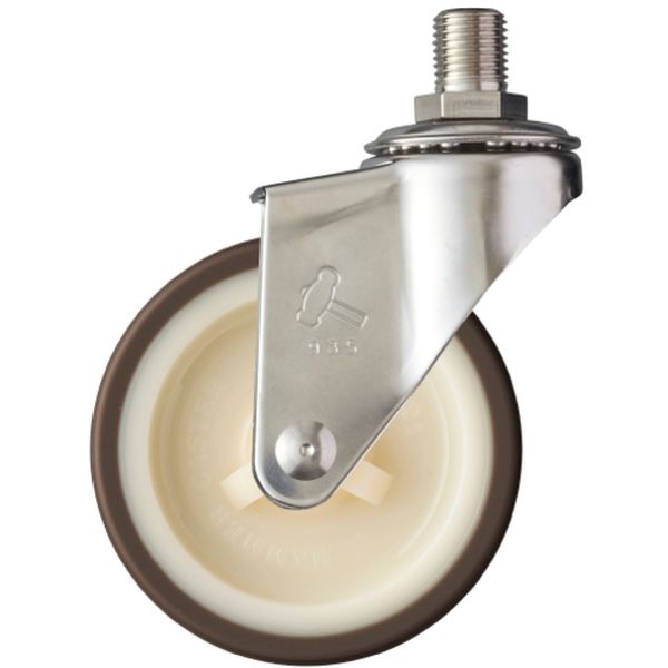 ステンレス製ねじ込み式キャスター ステンレス製ねじ込み式キャスター 自在 車輪径75mm ウレタン車輪