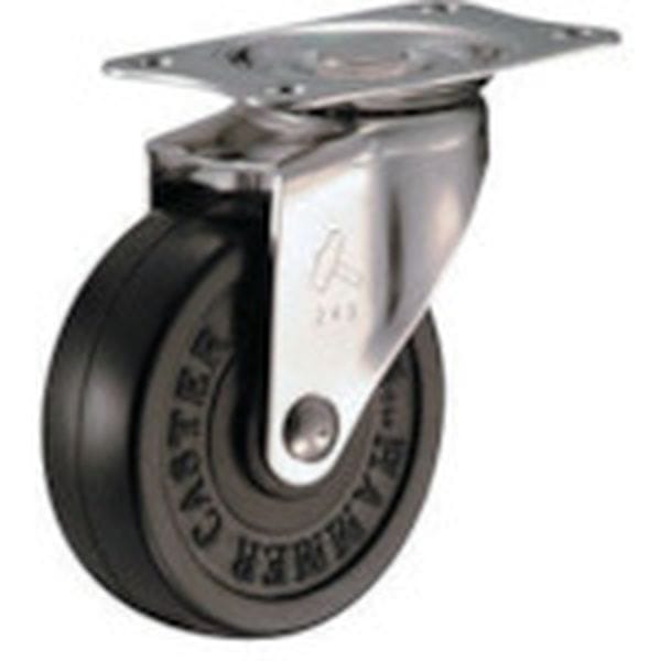 320ER65 ハンマーキャスター(株) ハンマー Eシリーズオールステンレス 旋回式ゴム車輪 65mm