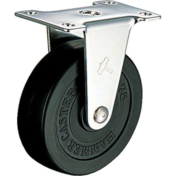 320ERR65 ハンマーキャスター(株) ハンマー Eシリーズオールステンレス 固定式ゴム車輪 65mm