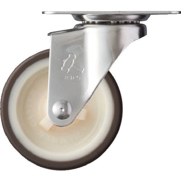 320EUR65 336-8395 ハンマーキャスター(株) ハンマー Eシリーズオールステンレス自在ウレタン車65mm