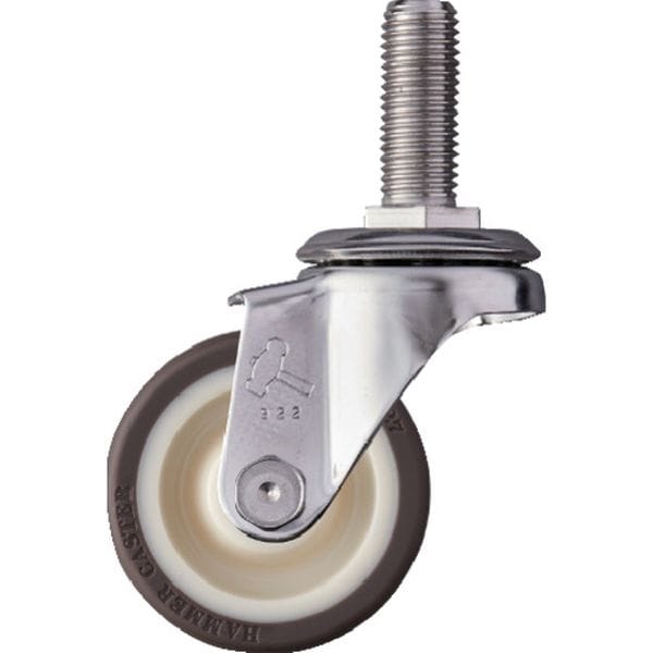 320SAUB65 814-2104 SAシリーズオールステンレス 旋回式ウレタン車輪(ローラーベアリング)65mm