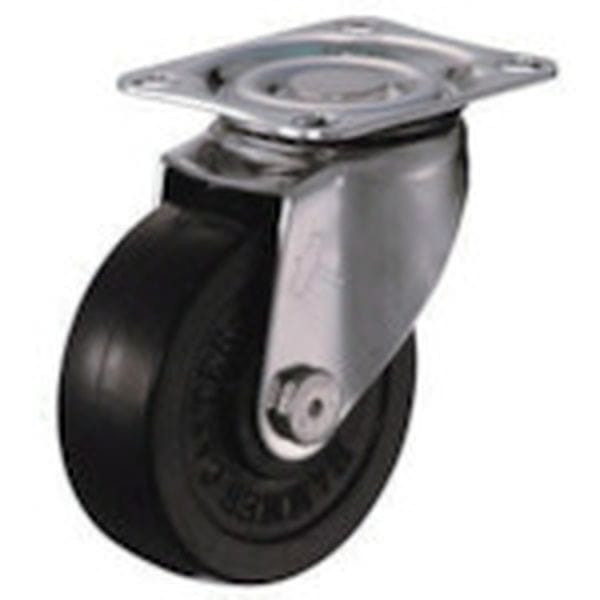 320SR75 ハンマーキャスター(株) ハンマー Sシリーズオールステンレス 旋回式ゴム車輪 75mm