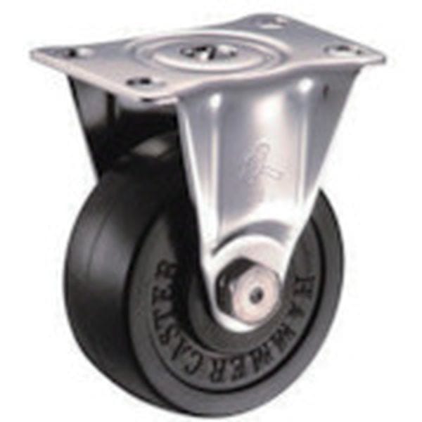 320SRR65 ハンマーキャスター(株) ハンマー Sシリーズオールステンレス 固定式ゴム車輪 65mm