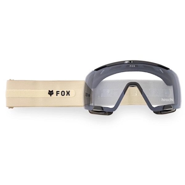 G5949 フォックス FOX MTB ピュアビューゴーグル 黒/クリアレンズ/クリームストラップ