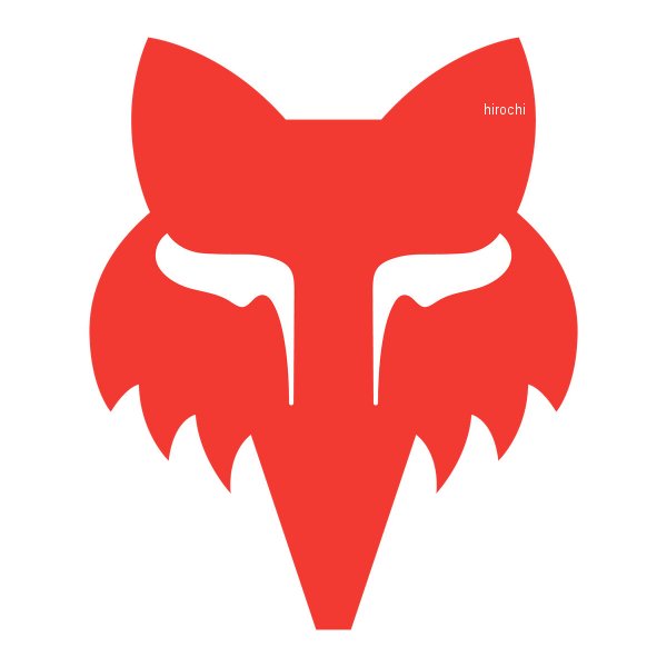 G6476 フォックス FOX ステッカー ヘッド 赤 10cm