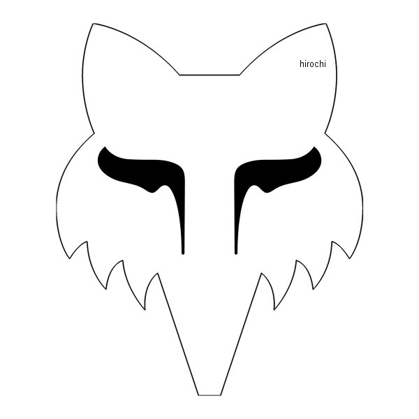 G6480 フォックス FOX ステッカー ヘッド 白 18cm