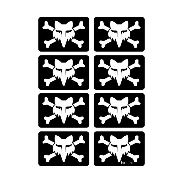 G6483 フォックス FOX ステッカー ビクトリーロゴ パック 黒 7.6cmx5.2cm