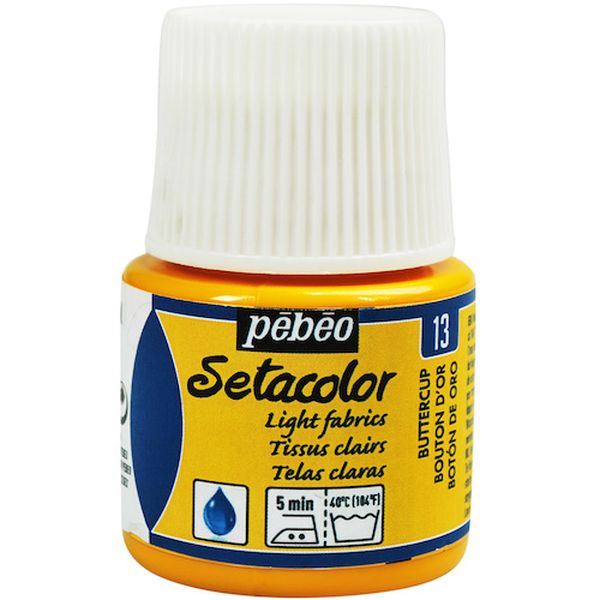 329013 ペベオ・ジャポン(株) ペベオ 布用水性アクリル絵具セタカラー透明色 45ml バターカップ