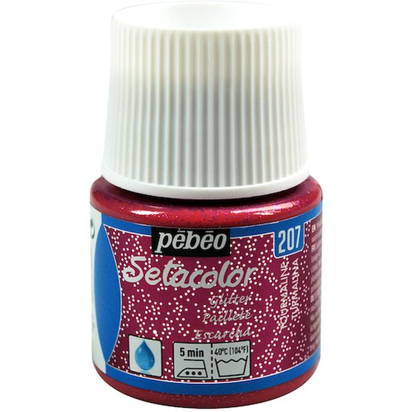 329207 ペベオ・ジャポン(株) ペベオ 布用水性アクリル絵具セタカラーグリッター 45ml トルマリン