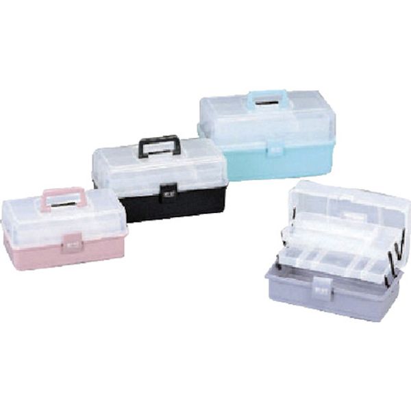 33BL 512-1876 237118 小物ケース マイキット 325×190×150 クリア/ブラック