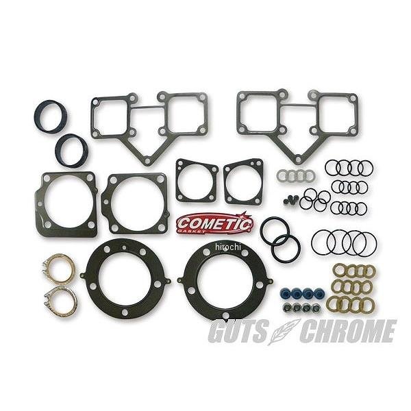 3400-9967 ガッツクローム トップエンド ガスケットキット メタル 1966-84年 ショベルビッグツイン