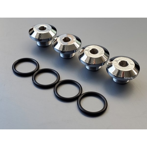 3413 ビーアールシー BRC メッキ シーリングボルト4個&オーリング4個 簡単ボルトオン 82年-85年 CBR400F