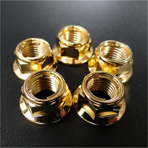 3481 ビーアールシー BRC リアスプロケット取付ナット 5個 80年-82年 CBX400F ゴールドメッキ