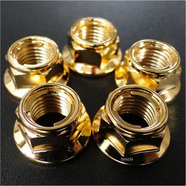 3483 ビーアールシー BRC リアスプロケット取付ナット 5個 83年-85年 CBR400F ゴールドメッキ