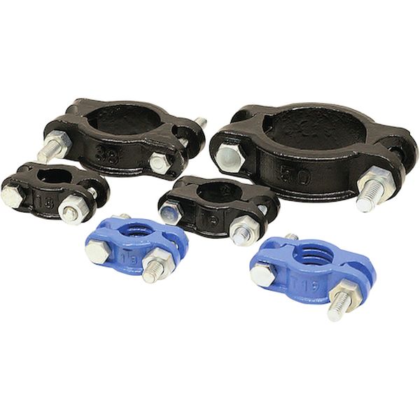 34IR19F (株)岩崎製作所 岩崎製作所 鋳鉄製 ホースクランプ(両ネジホースバンド) インターロックバンド