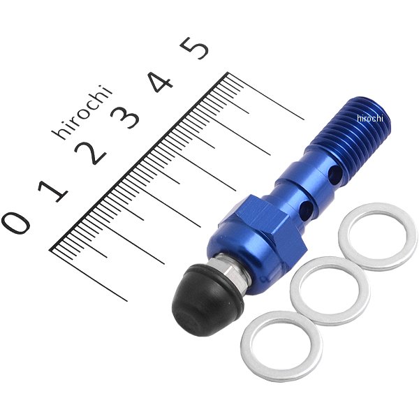 350004-01 ポッシュ POSH エアーフリーバンジョーボルト P1.25 グッドリッジ ヤマハ純正用 ダブル ガスケット付き 青