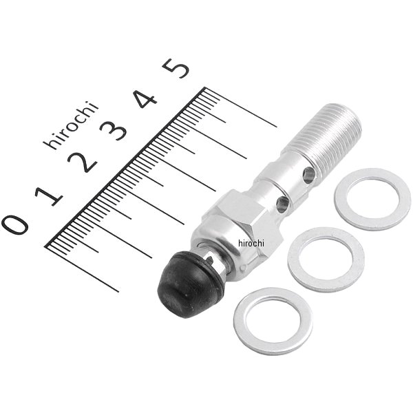 350005-03 ポッシュ POSH エアーフリーバンジョーボルト P-1.00 グッドリッジ ヤマハ純正用 ダブル ガスケット付き シルバー