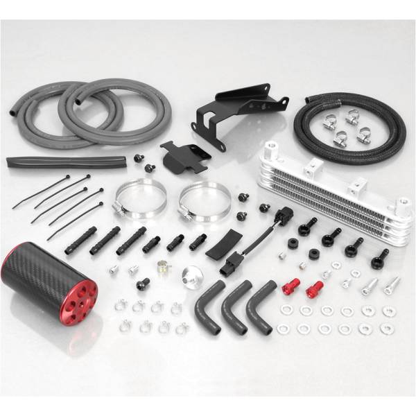 360-1300120 キタコ スーパー オイルクーラー 3段コア オイルキャッチタンク付 モンキー125 赤