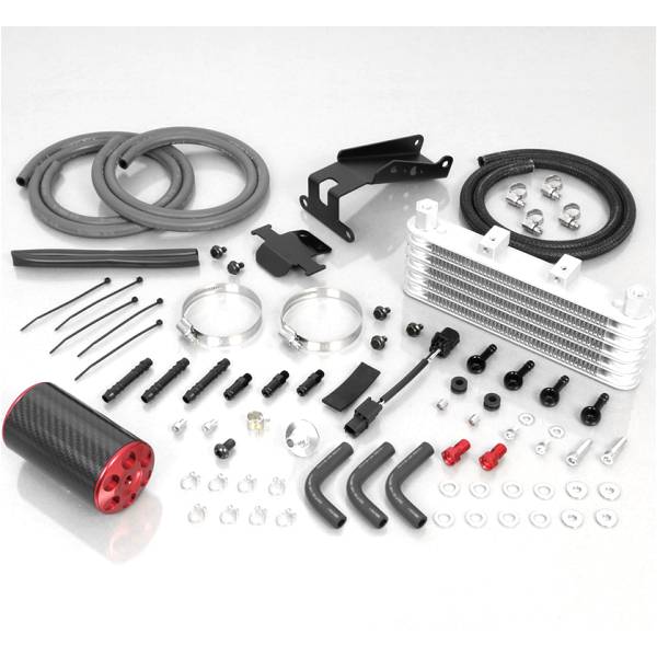 360-1300220 キタコ スーパー オイルクーラー 5段コア オイルキャッチタンク付 モンキー125 赤