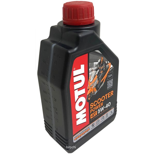 108973 モチュール MOTUL 100%化学合成 4スト スクーター エンジンオイル 5W40 1リットル