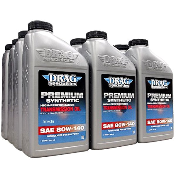 3603-0071C ガッツクローム DRAG トランスミッションオイル 100%化学合成 80W140 ビッグツイン用 12本入り