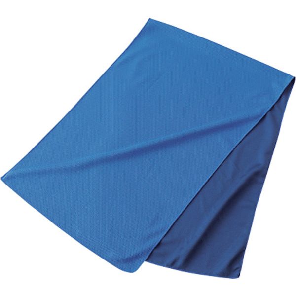 375670 (株)日本緑十字社 緑十字 冷感タオル クールタオル(カラビナボトル付) ブルー 300×950mm