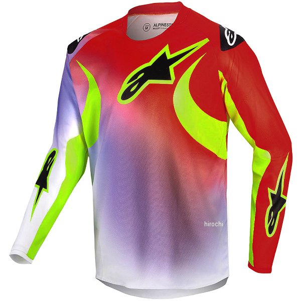 3773724-2029-M アルパインスターズ オフロード ジャージ ユースレーサールーセント 白/ネオンレッド/イエローフロー Mサイズ