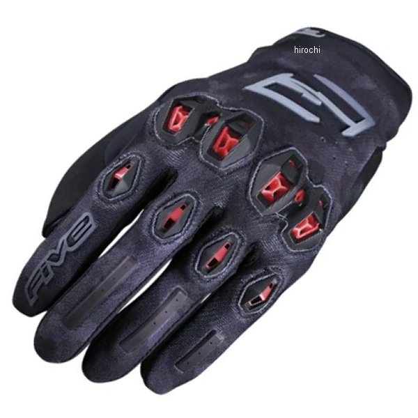 3841300108679 ファイブ FIVE グローブ STUNT EVO 2 カモ黒/赤 Lサイズ