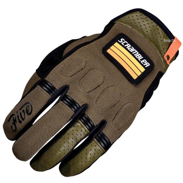 3841300116759 ファイブ FIVE グローブ SCRAMBLER カーキ/ブラック Lサイズ