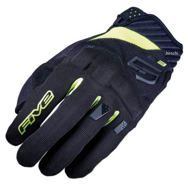 3882020102424 ファイブ FIVE グローブ RS3 EVO 黒/フローイエロー Mサイズ