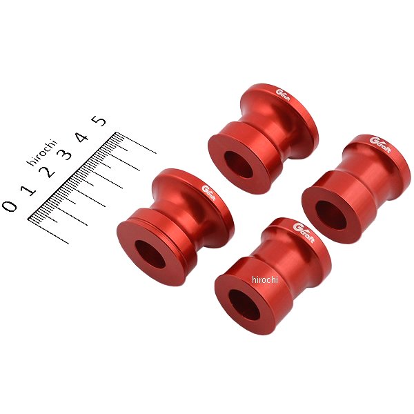 39357 Gクラフト アクスルカラー前後セット グロム 赤