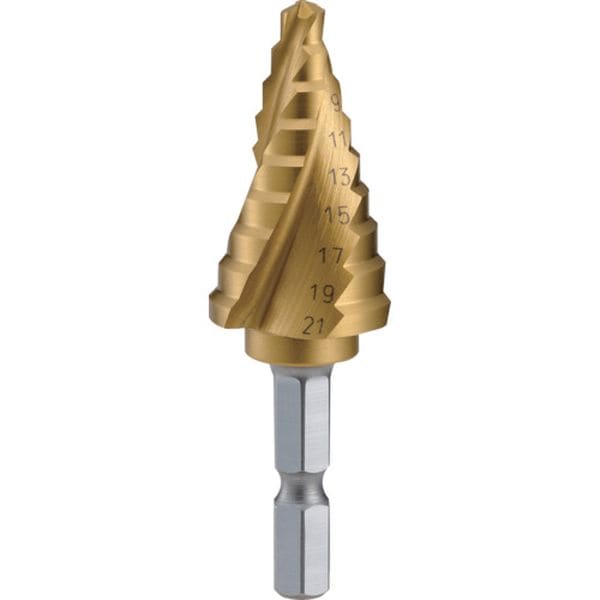 3SNMS21G トラスコ中山(株) TRUSCO 六角軸ステップドリル 3枚刃チタンコーティング 5～21mm