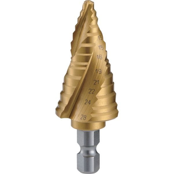 3SNMS28G トラスコ中山(株) TRUSCO ステップドリル 3枚刃チタンコーティング 5～28mm 段数11