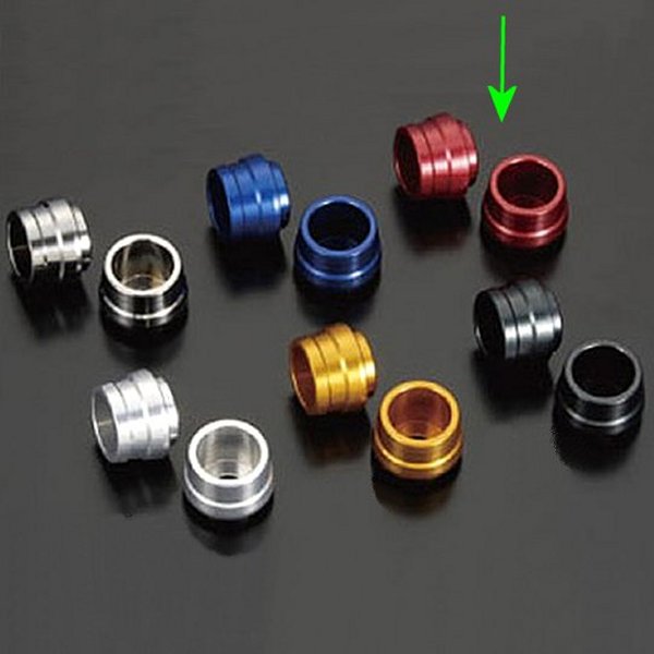 400006-02 シフトアップ ユニバーサル アルミスライダー M6 レッド 2個セット モンキー