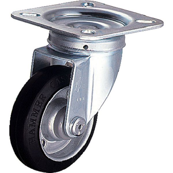 400SR100 125-2003 ハンマーキャスター(株) ハンマー 旋回式ゴム車輪 100mm