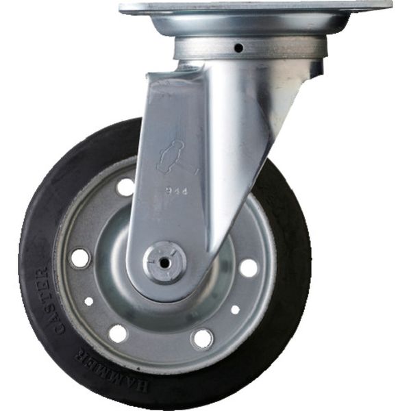 400SRB150 ハンマーキャスター(株) ハンマー 旋回式ゴムキャスター(ローラーベアリング)150mm
