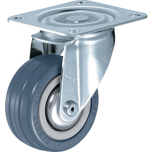 400SRB75 342-5568 ハンマーキャスター(株) ハンマー 旋回式ゴム車輪(ローラーベアリング)75mm