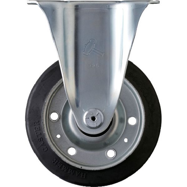 400SRRB150 ハンマーキャスター(株) ハンマー 固定式ゴム車輪(ローラーベアリング)150mm