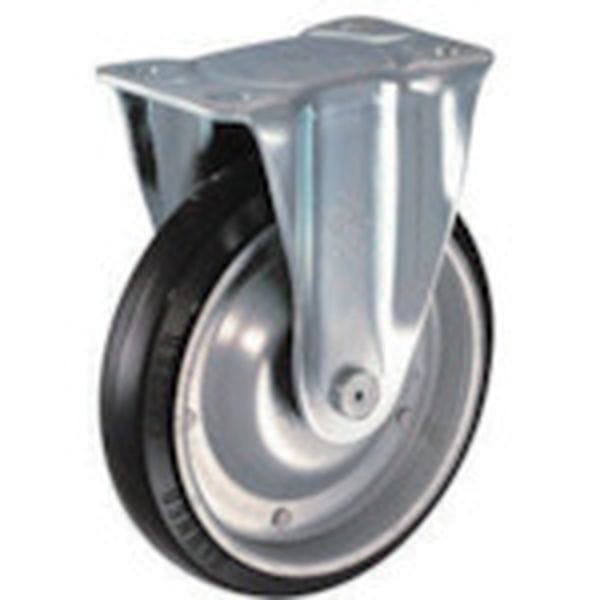 400SRRB200 ハンマーキャスター(株) ハンマー 固定式ゴム車輪(ローラーベアリング)200mm