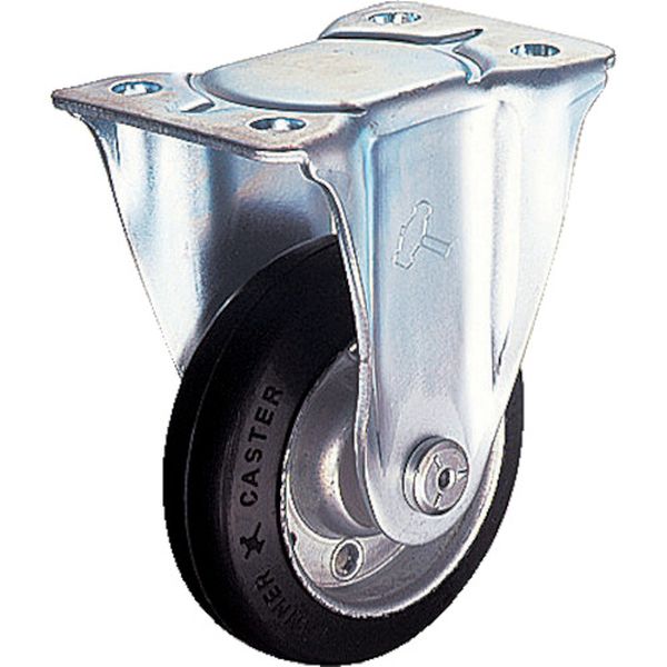 400SRRB75 342-5576 ハンマーキャスター(株) ハンマー 固定式ゴム車輪(ローラーベアリング)75mm